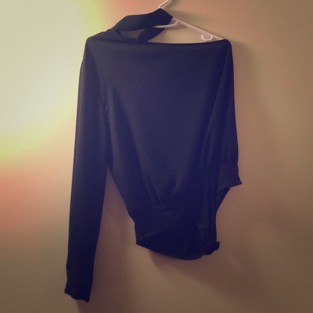 One Shoulder Choker Loose Fit BodySuit